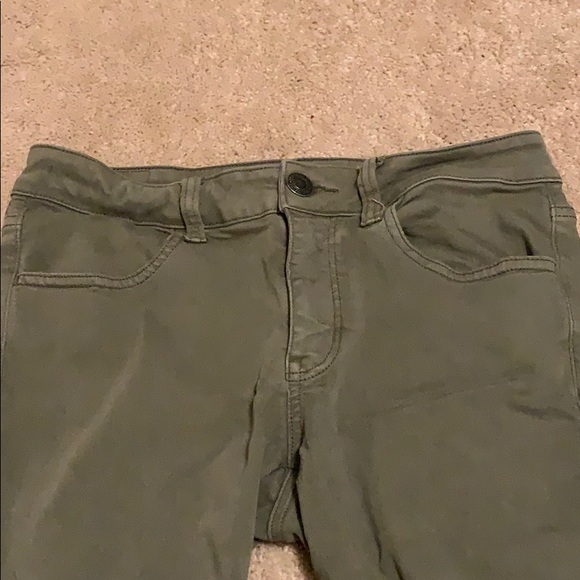 Olive green jeans/jeggings size 6 - Picture 2 of 4